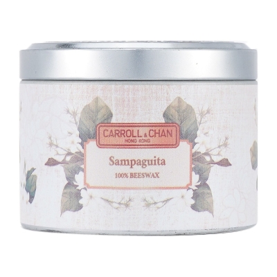 Carroll & Chan 100% Beeswax Tin Candle - Sampaguita (8x6) cm