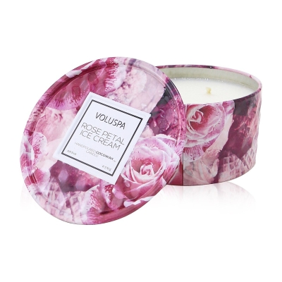 Voluspa 2 Wick Tin Candle - Rose Petal Ice Cream 170g/6oz