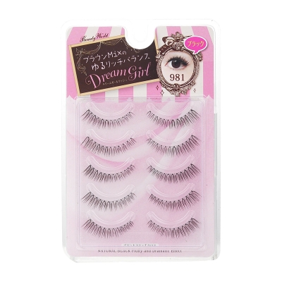 Beauty World Dream Girl Nylon Eyelash 981 Black 5pairs