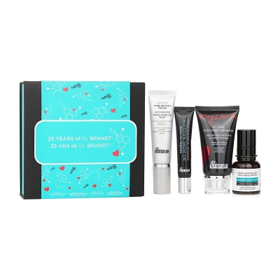 Dr. Brandt 25 Years Of Dr. Brandt Kit: Microdermabrasion 60g+ Wrinkle Smoothing Cream 15g+ Pore Refiner Primer 30ml+ No More Baggage 15g 4pcs