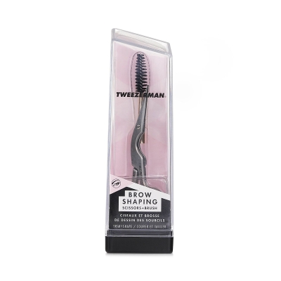 Tweezerman Stainless Steel Brow Shaping Scissors & Brush (Studio Collection) 2pcs