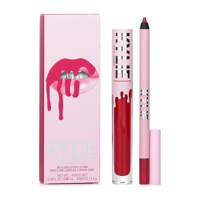 Kylie By Kylie Jenner Matte Lip Kit: Matte Liquid Lipstick 3ml + Lip Liner 1.1g 402 Mary Jo K 2pcs