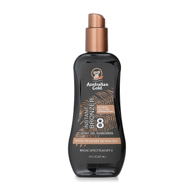 Australian Gold Spray Gel Sunscreen SPF 8 with Instant Bronzer 237ml/8oz