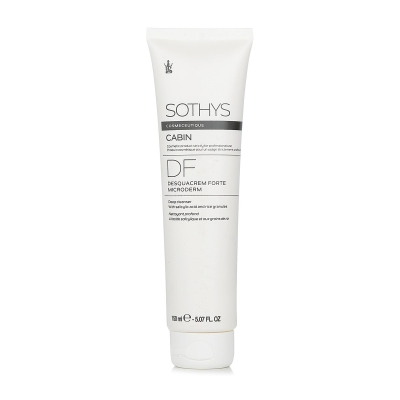 Sothys Cosmeceutique DF Desquacrem Forte Microderm Deep Cleanser &ndash; s kyselinou salicylovou a r&yacute;žov&yacute;mi granulemi (velikost salonu) 150ml/5.07oz