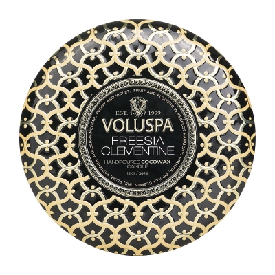Voluspa 3 Wick Decorative Tin Candle - Freesia Clementine 340g/12oz