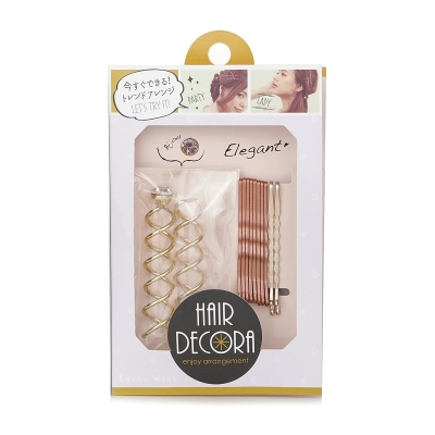 Lucky Trendy Cute Hairpin Set (Pink And Gold Combination) 1pc