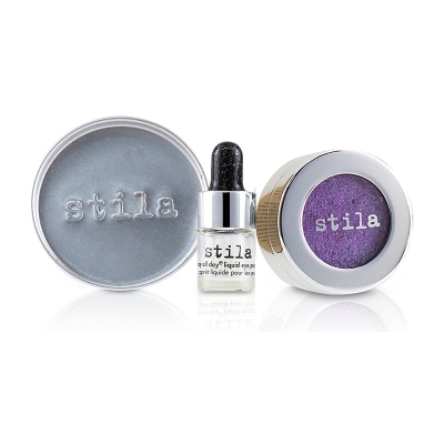 Stila Magnificent Metals Foil Finish Eye Shadow With Mini Stay All Day Liquid Eye Primer Metallic Violet 2pcs