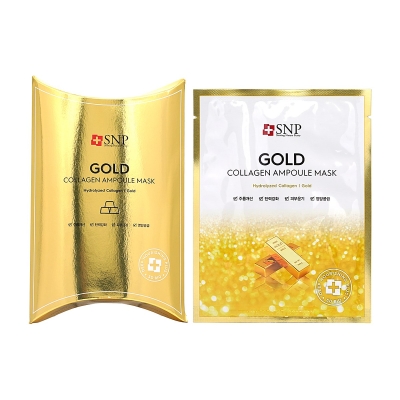 SNP Gold Collagen Ampoule Mask 10pcs