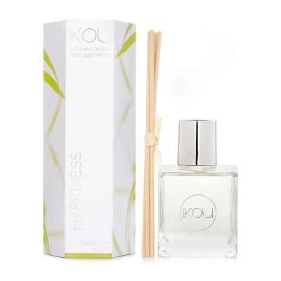iKOU Aromacology Diffuser Reeds - Happiness (Coconut & Lime - 9 months supply) 175ml