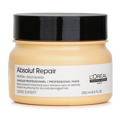 L'Oreal (NB-CN) Professionnel Serie Expert - Absolut Repair Gold Quinoa + Protein Instant Resurfacing Mask (For Dry and Damaged Hair) 250ml/8.5oz