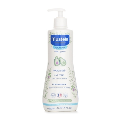 Mustela Hydra-Bebe tělov&eacute; ml&eacute;ko s bio avok&aacute;dem - norm&aacute;ln&iacute; pleť 500ml/16.9oz
