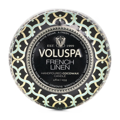 Voluspa Mini Tin Candle - French Linen 113g/4oz