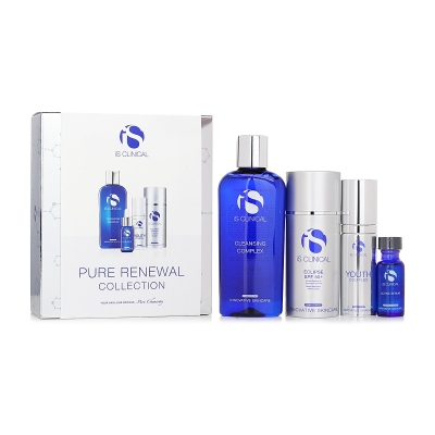 IS Clinical Pure Renewal Collection: Cleansing Compelx 180ml + Active Serum 15ml + Youth Complex 30g + Eclipse SPF 50 aurinkosuojavoide 100g 4pcs