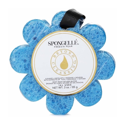 Spongelle Wild Flower Soap Sponge - Freesia Pear (Blue) 1pc/85g