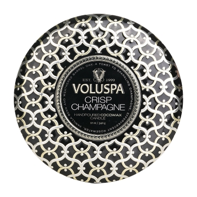 Voluspa 3 Wick Decorative Tin Candle - Crisp Champagne 340g/12oz