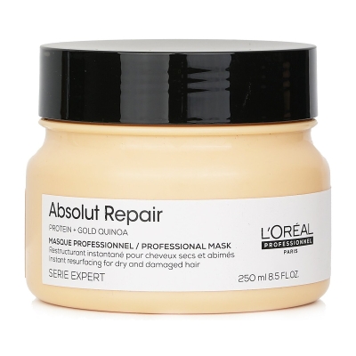 L'Oreal Professionnel Serie Expert - Absolut Repair Gold Quinoa + Protein Instant Resurfacing Mask (For Dry and Damaged Hair) 250ml/8.5oz