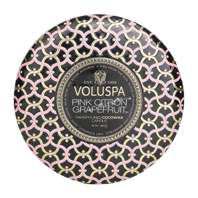 Voluspa 3 Wick Decorative Tin Candle - Pink Citron Grapefruit 340g/12oz