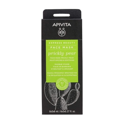 APIVITA Moisturizing & Soothing Face Mask with Prickly Pear 8ml x 12pcs