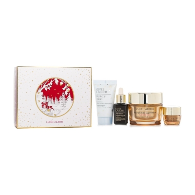 Estee Lauder Firm And Lift Wonders Set: Perfectly Clean Cleanser + Advanced Night Repair + Revitalizing Supreme + Eye Balm 4pcs