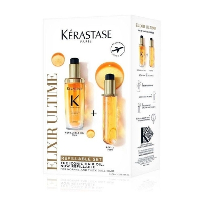 K&eacute;rastase Elixir Ultime L'Huile Originale Versatille Beautifying Oil Refillable Set