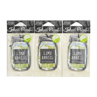 John's Blend Air Freshener - Lime & Basil 3pcs
