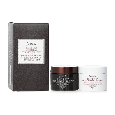 Fresh Black Tea Age-Delay For Night & Day Set: Black Tea Instant Perfecting Mask 100ml + Black Tea Firming Overnight Mask 100ml 2x100ml/3.3oz