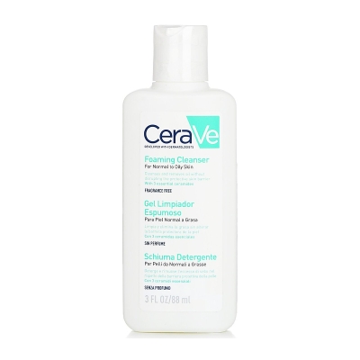 CeraVe Pěnov&yacute; čistic&iacute; př&iacute;pravek na obličej pro norm&aacute;ln&iacute; až mastnou pleť 88ml/3oz