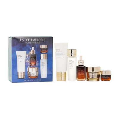 Estee Lauder Your Nightly Skincare Experts: ANR 50ml+ Revitalizing Supreme+ Soft Cream 50ml+ Eye Supercharged 15ml+ Micro Cleans... 5pcs