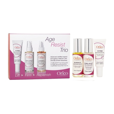 Orico London Age Resist Trio: Face Oil 30ml/1.01oz + Firming Elixir 30ml/1.01oz + Eye Elixir 25ml/0.85oz 3pcs