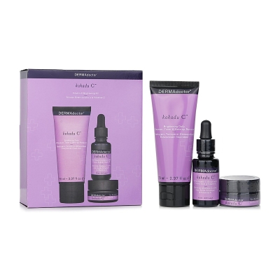 DERMAdoctor Kakadu C Vitamin C Brightening Kit: Daily Cleanser 70ml + 20% Vitamin C Serum 15ml + Eye Souffle 15ml 3pcs