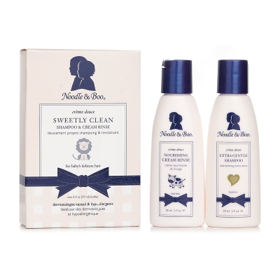 Noodle & Boo S&oslash;tt Rent Sett: Ekstra Sk&aring;nsom Sjampo 59ml + N&aelig;rende Kremskylle 59ml 2pcs