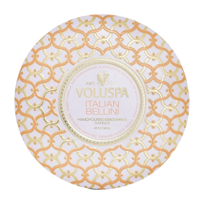 Voluspa 3 Wick Decorative Tin Candle - Italian Bellini 340g/12oz
