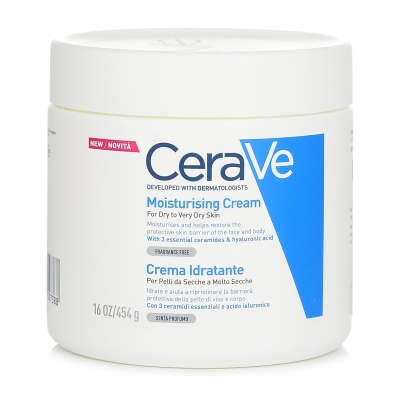 CeraVe Moisturising Cream For Dry to Very Dry Skin (US/EU Random Packing Pick) 454g/16oz