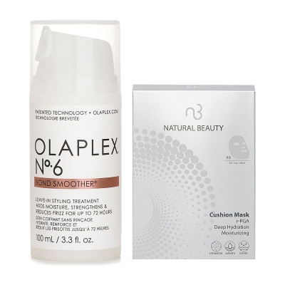 Olaplex Olaplex No. 6 Bond Smoother 100ml X Natural Beauty r-PGA Deep Hydration Moisturizing Cushion Mask (Exp.13 Apr 2026) 6x 20ml 2pcs