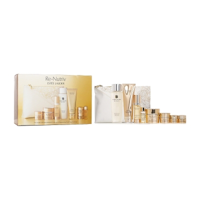 Estee Lauder The Secret Of Infinite Beauty Ultimate Lift Travel Collection: Creme 50ml+Serum 30ml+Eye Creme 15ml+Softening Lotion 250ml... 8pcs+1bag