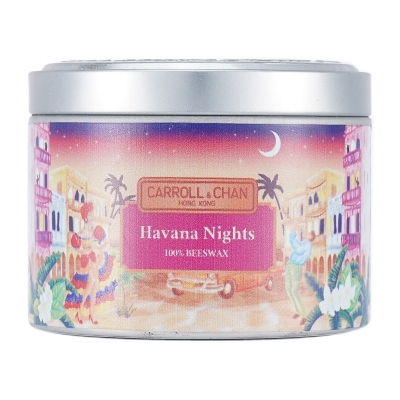 Carroll & Chan 100% Beeswax Tin Candle - Havana Nights (8x6) cm