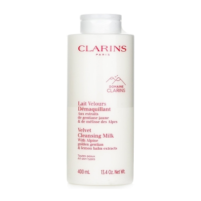 Clarins Velvet Cleansing Milk with Alpine Golden Gentian & Lemon Balm Extracts (Random Packaging) 400ml/13.4oz