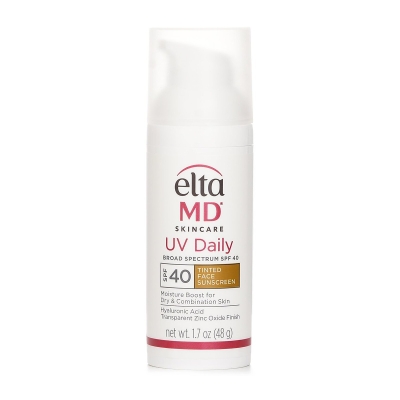 EltaMD Protector solar facial hidratante diario UV FPS 40 - Para piel normal, mixta y postoperatoria - Con color (envase aleatorio) 48g/1.7oz