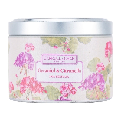 Carroll & Chan 100% Beeswax Tin Candle - Geraniol & Citronella (8x6) cm
