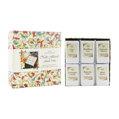 Nesti Dante Floral Notes -saippuasetti: (Lila + BushRose + Tuberose + Lavender + Waterlily + Myski) 6x 100g/3.5oz