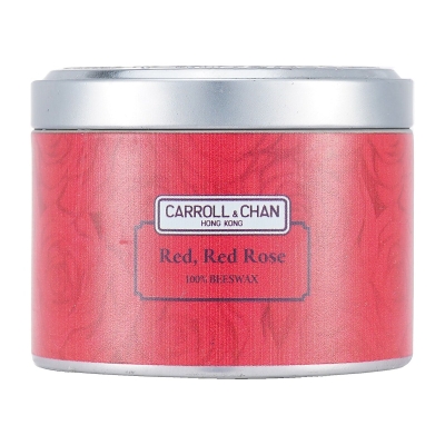 Carroll & Chan 100% Beeswax Tin Candle - Red Red Rose (8x6) cm