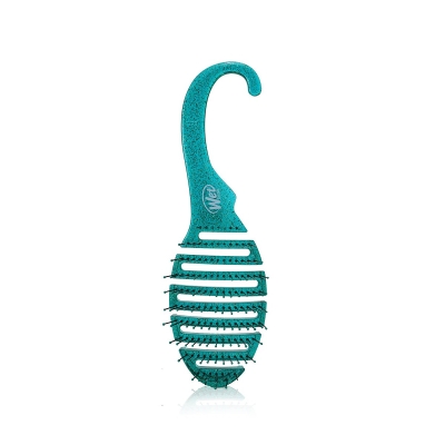 Wet Brush Shower Detangler Green Glitter 1pc