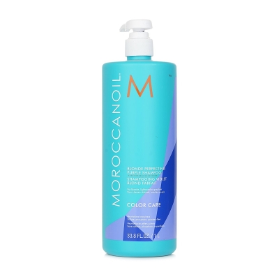 Moroccanoil Blonde Perfecting Purple Shampoo (For Blonde, Lightened Or Grey Hair) 1000ml/33.8oz