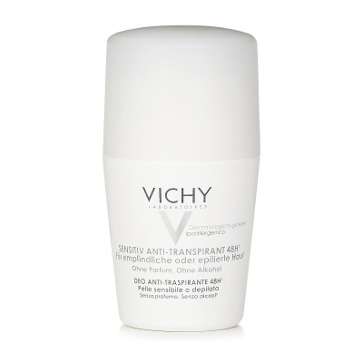 Vichy 48 hodinov&yacute; zklidňuj&iacute;c&iacute; antiperspirant s kuličkov&yacute;m aplik&aacute;torem 48Hr Soothing Anti-Perspirant Roll-On (pro citlivou pleť / pro pleť po depilaci) 50ml/1.69oz