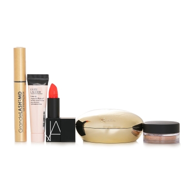 Estee Lauder Estee Lauder Watery Glow Primer (Miniature) 15ml + NARS Lipstick 3.5g + Guerlain Les Voilettes Powder 20g + Grande Cosmetics (GrandeLash) Lash Enhancing Serum 2g + BareMinerals Concealer 