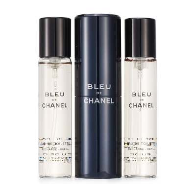 Chanel Bleu De Chanel Eau De Toilette Travel Spray & Two Refills 3x20ml/0.7oz