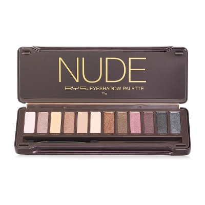 BYS Eyeshadow Palette (12x Eyeshadow, 2x Applicator) Nude 12g/0.42oz