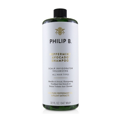 Philip B شامبو بالنعناع الفلفلي والأفوكادو (مرطب ومكثف لفروة الرأس - لجميع أنواع الشعر) 947ml/32oz