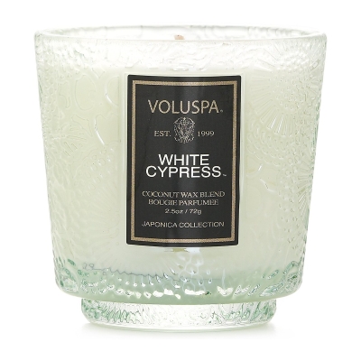 Voluspa Petite Pedestal Candle - White Cypress 72g/2.5oz