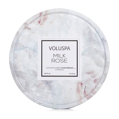 Voluspa 2 Wick Tin Candle - Milk Rose 170g/6oz